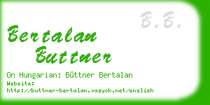 bertalan buttner business card