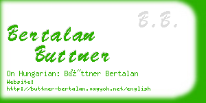 bertalan buttner business card